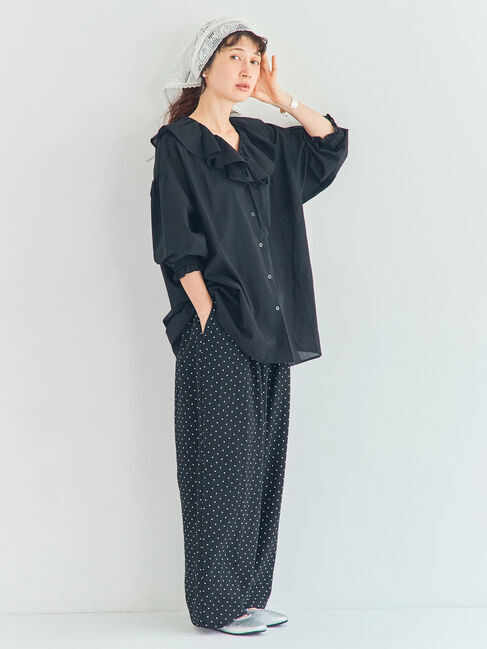 Samansa Mos2「麻レーヨン柄アソートパンツ」|その他|