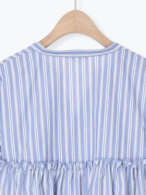 Samansa Mos2「【多機能】フリル切替スキッパーシャツ」|シャツ・ブラウス|