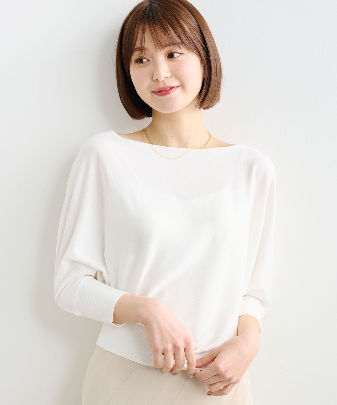 COCO DEAL「アシメドレープニット」|ニット・セーター|