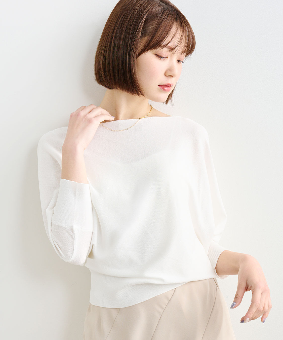 COCO DEAL「アシメドレープニット」|ニット・セーター|