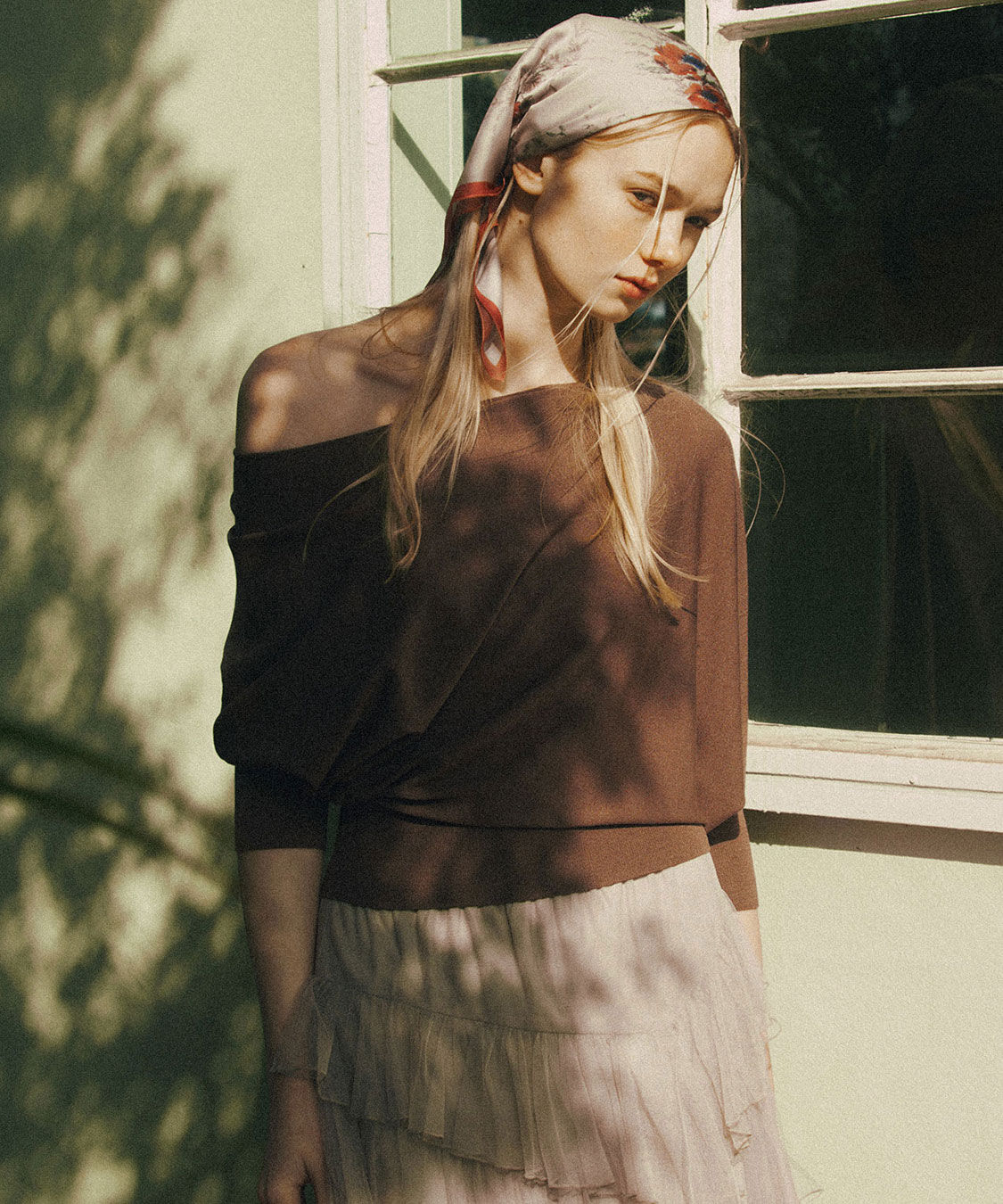 COCO DEAL「アシメドレープニット」|ニット・セーター|モカ