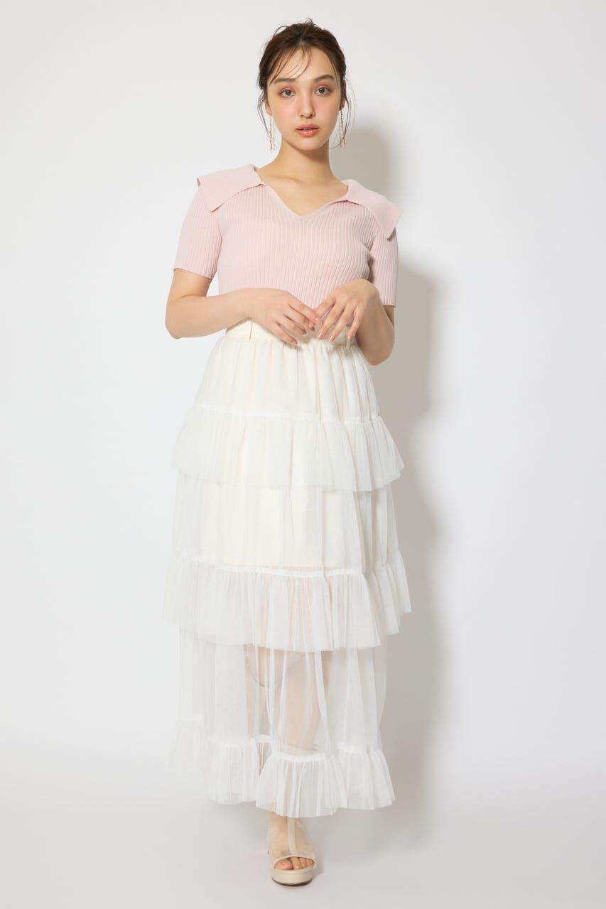 rienda「BIGカラーニットトップス」|ニット・セーター|