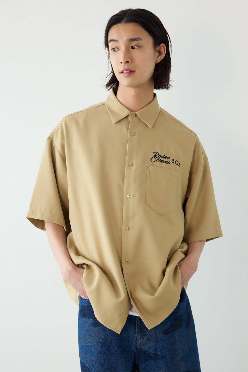 RODEO CROWNS「Overlapアップリケシャツ」|シャツ・ブラウス|BEG