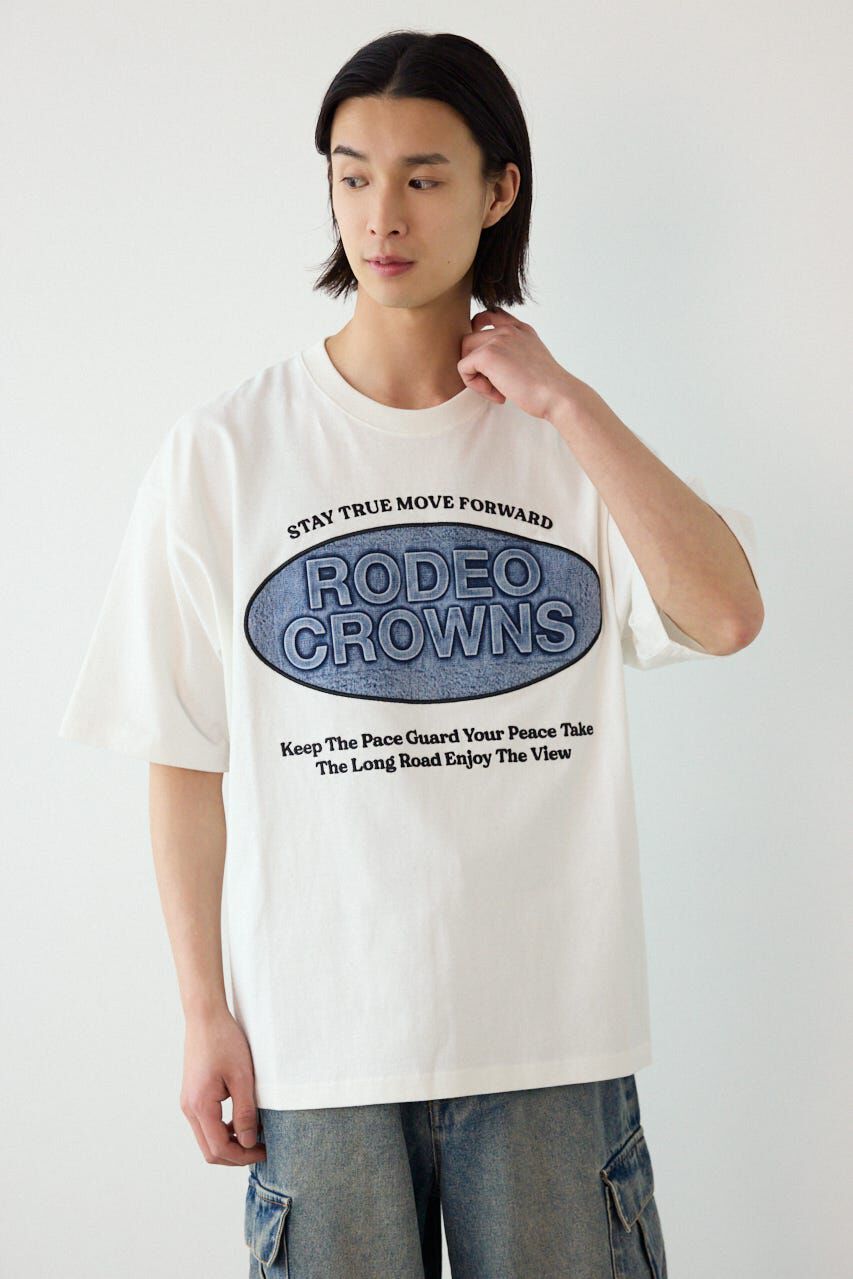 RODEO CROWNS「エンボスデニムロゴTシャツ」|Tシャツ・カットソー|WHT