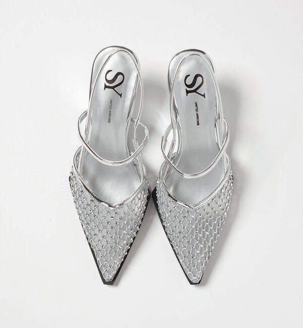 ODETTE E ODILE「＜SY＞ ポインテッド ビジュー ウェッジ バックベルト サンダル60&uarr;」|サンダル|