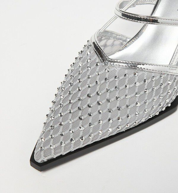 ODETTE E ODILE「＜SY＞ ポインテッド ビジュー ウェッジ バックベルト サンダル60&uarr;」|サンダル|