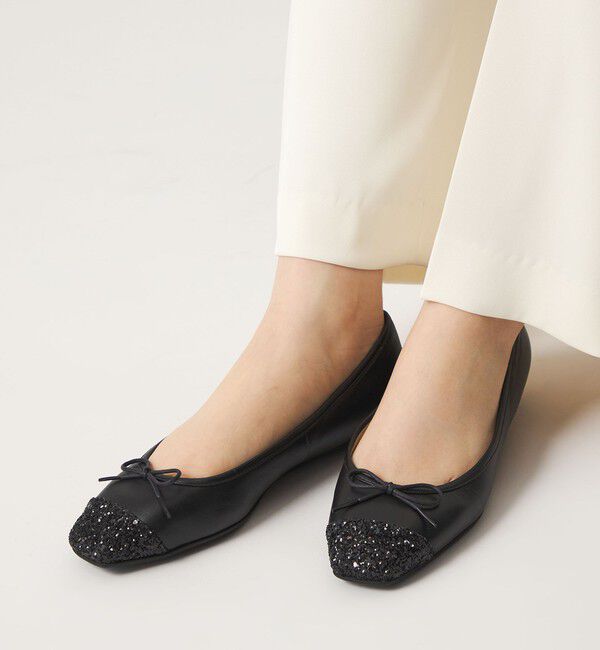 ODETTE E ODILE「【WEB限定】バレエコンビスクエア フラット10■&uarr;」|バレエシューズ|