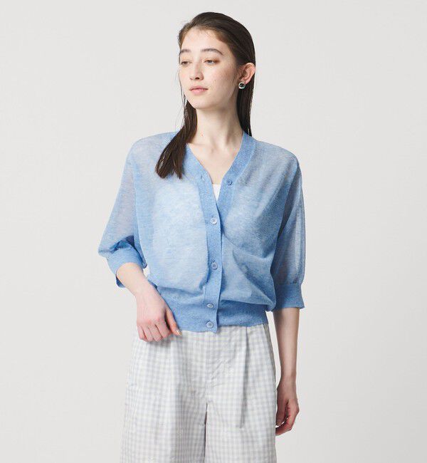 UNITED ARROWS「シアー Vネック カーディガン ‐ウォッシャブル‐」|カーディガン|