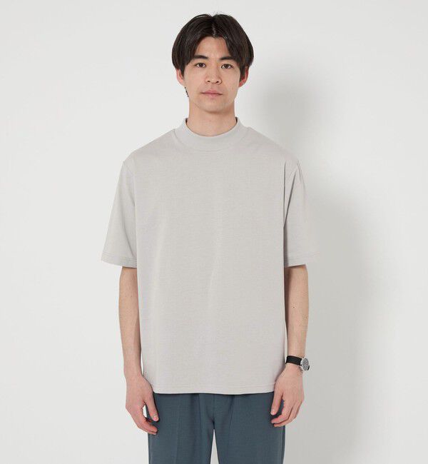 UNITED ARROWS green label relaxing「【WEB限定】JUST fit デイリー モック 半袖 Ｔシャツ カットソー -吸水速乾・抗菌-」|Tシャツ・カットソー|