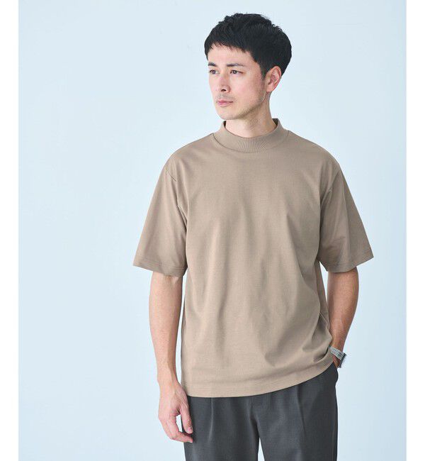 UNITED ARROWS green label relaxing「【WEB限定】JUST fit デイリー モック 半袖 Ｔシャツ カットソー -吸水速乾・抗菌-」|Tシャツ・カットソー|