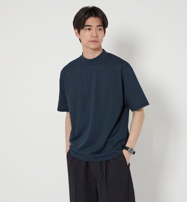 UNITED ARROWS green label relaxing「【WEB限定】JUST fit デイリー モック 半袖 Ｔシャツ カットソー -吸水速乾・抗菌-」|Tシャツ・カットソー|