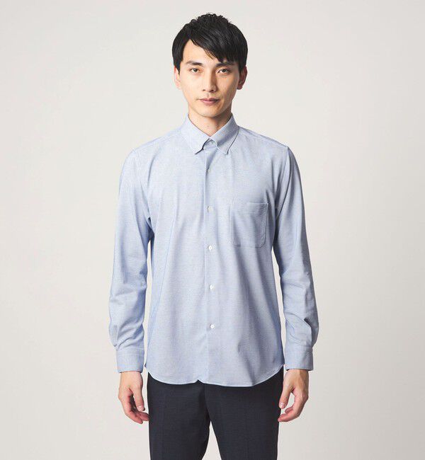 UNITED ARROWS green label relaxing「エブリット TC ジャージー スナップ ボタンダウン シャツ -ストレッチ・イージーアイロン・吸水速乾・抗菌-」|シャツ・ブラウス|