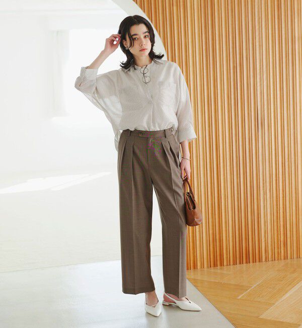 UNITED ARROWS green label relaxing「［size SHORT/TALLあり］Daily Chic コンフィ― ワイド パンツ」|スラックス|