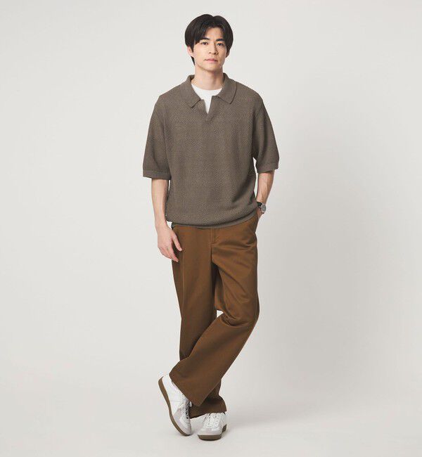 UNITED ARROWS green label relaxing「コットン ナイロン メッシュ スキッパー 半袖 ポロシャツ」|ポロシャツ|