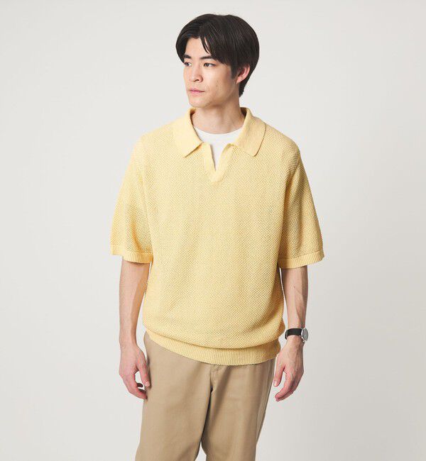 UNITED ARROWS green label relaxing「コットン ナイロン メッシュ スキッパー 半袖 ポロシャツ」|ポロシャツ|