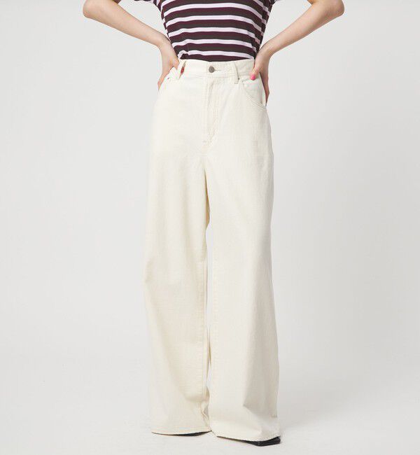 EMMEL REFINES「＜EMMEL REFINES＞EM  ソフト ワイド DNM パンツ」|チノ|OFF WHITE