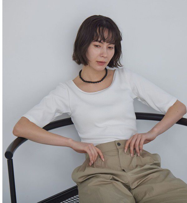 UNITED ARROWS green label relaxing「カップデザインネックTシャツ / カップインナー」|Tシャツ・カットソー|