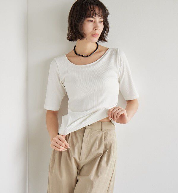 UNITED ARROWS green label relaxing「カップデザインネックTシャツ / カップインナー」|Tシャツ・カットソー|