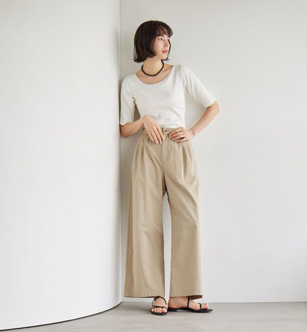 UNITED ARROWS green label relaxing「カップデザインネックTシャツ / カップインナー」|Tシャツ・カットソー|