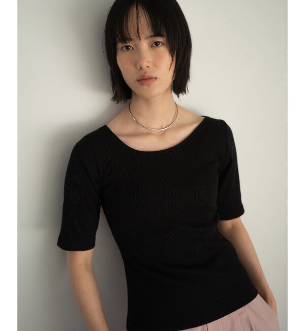 UNITED ARROWS green label relaxing「カップデザインネックTシャツ / カップインナー」|Tシャツ・カットソー|