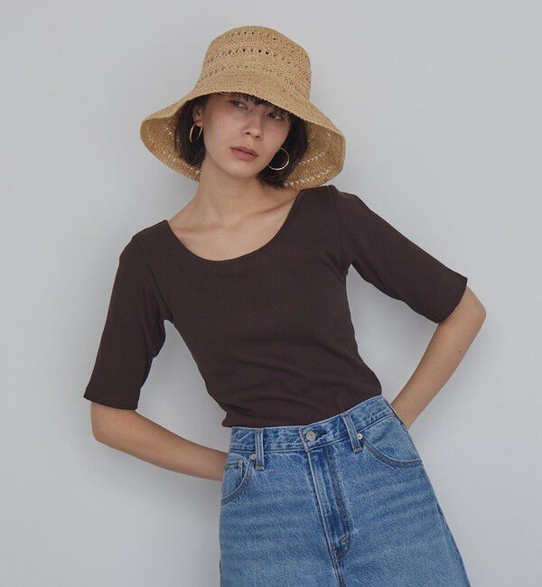 UNITED ARROWS green label relaxing「カップデザインネックTシャツ / カップインナー」|Tシャツ・カットソー|