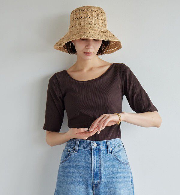 UNITED ARROWS green label relaxing「カップデザインネックTシャツ / カップインナー」|Tシャツ・カットソー|