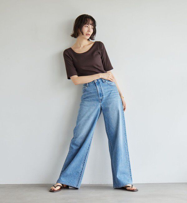 UNITED ARROWS green label relaxing「カップデザインネックTシャツ / カップインナー」|Tシャツ・カットソー|