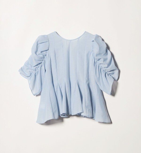 EMMEL REFINES「＜EMMEL REFINES＞EM パネルキリカエ ソデギャザー ブラウス」|シャツ・ブラウス|