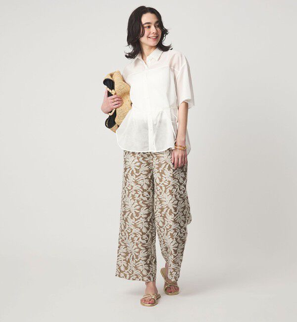 UNITED ARROWS green label relaxing「【結論シリーズ】リボンハイウエストシャツ［size SHORTあり］」|シャツ・ブラウス|