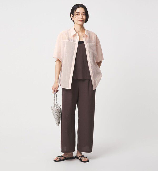 UNITED ARROWS green label relaxing「【結論シリーズ】リボンハイウエストシャツ［size SHORTあり］」|シャツ・ブラウス|