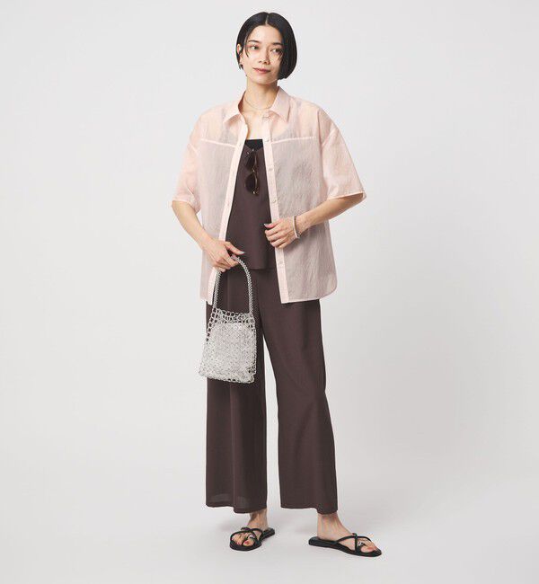 UNITED ARROWS green label relaxing「【結論シリーズ】リボンハイウエストシャツ［size SHORTあり］」|シャツ・ブラウス|