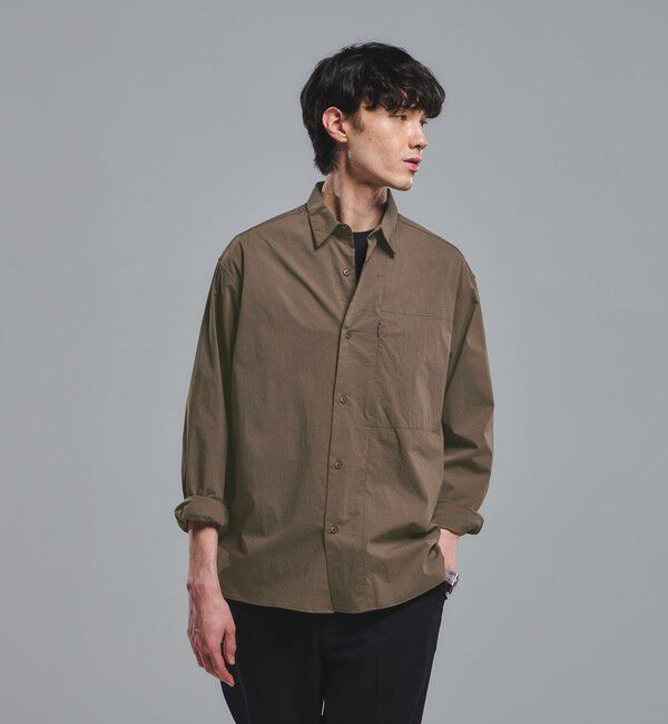 UNITED ARROWS green label relaxing「WONDER CLOTH ボックス シルエット 長袖 シャツ -ストレッチ・接触冷感・吸水速乾-」|シャツ・ブラウス|MOCA