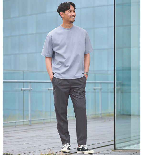 UNITED ARROWS green label relaxing「【WEB限定】JUST fit ポンチ 半袖 Tシャツ カットソー -汗染み防止-」|Tシャツ・カットソー|