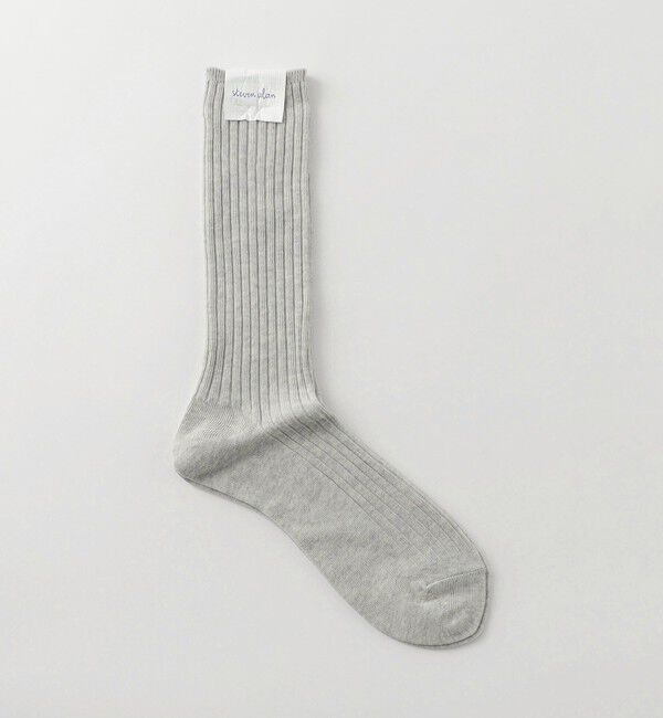 STEVEN ALAN「＜Steven Alan＞ ミドル ホーズ ドレス リブ ソックス」|ソックス|LT.GRAY