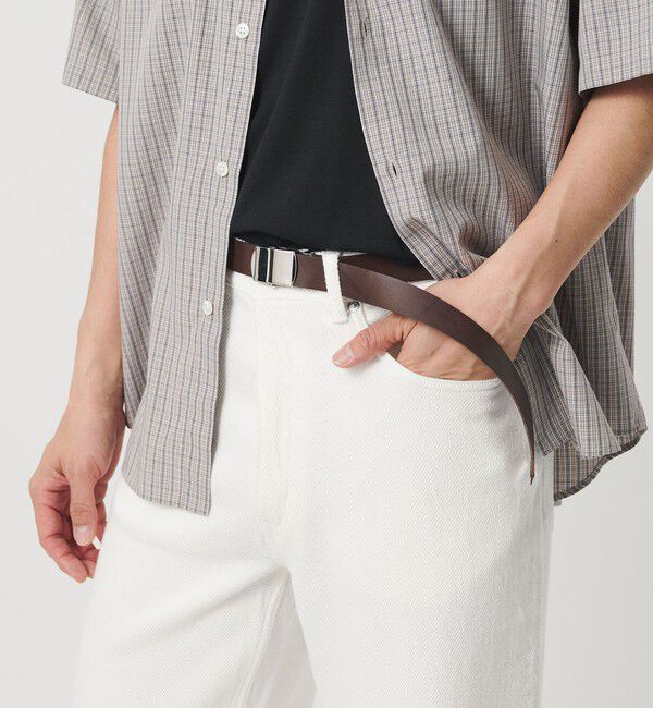 BEAUTY&YOUTH UNITED ARROWS「＜Dhal＞GI レザー ベルト 25mm」|ベルト|DK.BROWN