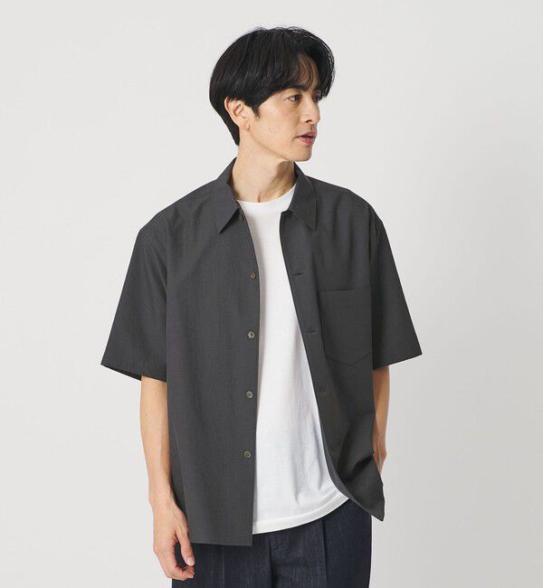 BEAUTY&YOUTH UNITED ARROWS「KOMATSU PACK キャンプカラー ショートスリーブ シャツ GRANDE型 セットアップ対応 撥水 ウォッシャブル」|シャツ・ブラウス|