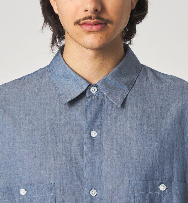 STEVEN ALAN「＜Steven Alan＞ シアーデニム レギュラーカラー シャツ LOOSE」|シャツ・ブラウス|