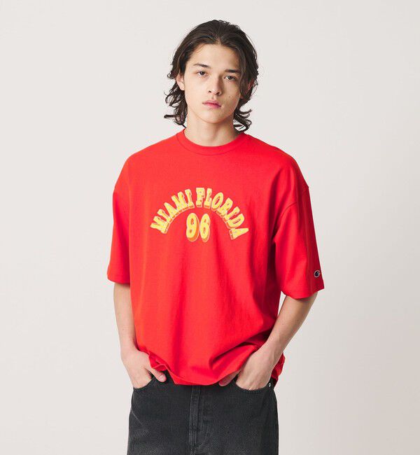 BEAUTY&YOUTH UNITED ARROWS「＜CHAMPION&times;BEAUTY&YOUTH＞フロッキー Tシャツ」|Tシャツ・カットソー|RED