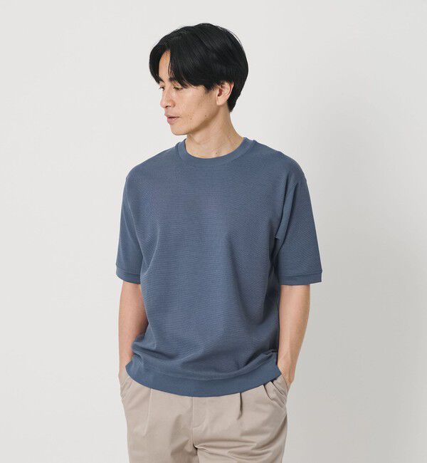 BEAUTY&YOUTH UNITED ARROWS「ライト ダブルフェイス ジオメ クルーネック Tシャツ 抗菌防臭」|Tシャツ・カットソー|