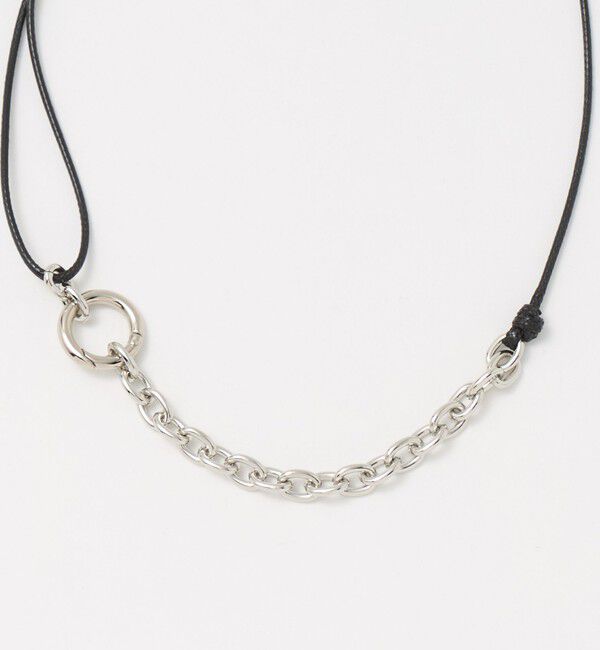 BEAUTY&YOUTH UNITED ARROWS「コード&times;メタルチェーン コンビ チョーカー ネックレス」|ネックレス|