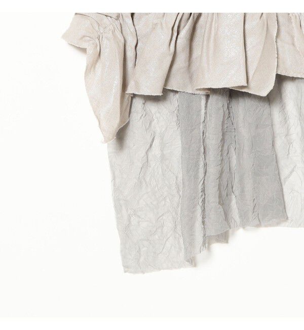 BEAMSBOY「maturely / リネンフリル アンド チュール キャミソール」|シャツ・ブラウス|