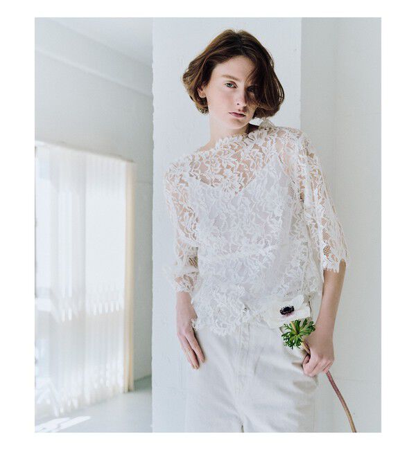 Demi-Luxe BEAMS 「リバーレース ブラウス」|シャツ・ブラウス|WHITE