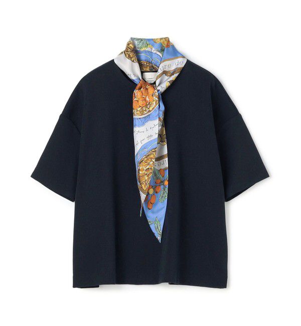 Ballsey「【別注】manipuri for Ballsey  MANIPURI COMBI スカーフプルオーバー」|ニット・セーター|64 ネイビー系