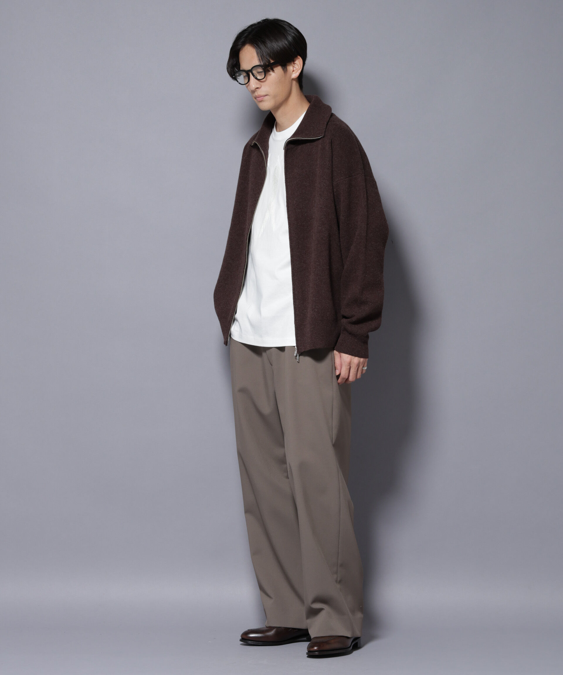 nano･universe「ウールカシミヤドライバーズニット」|ニット・セーター|