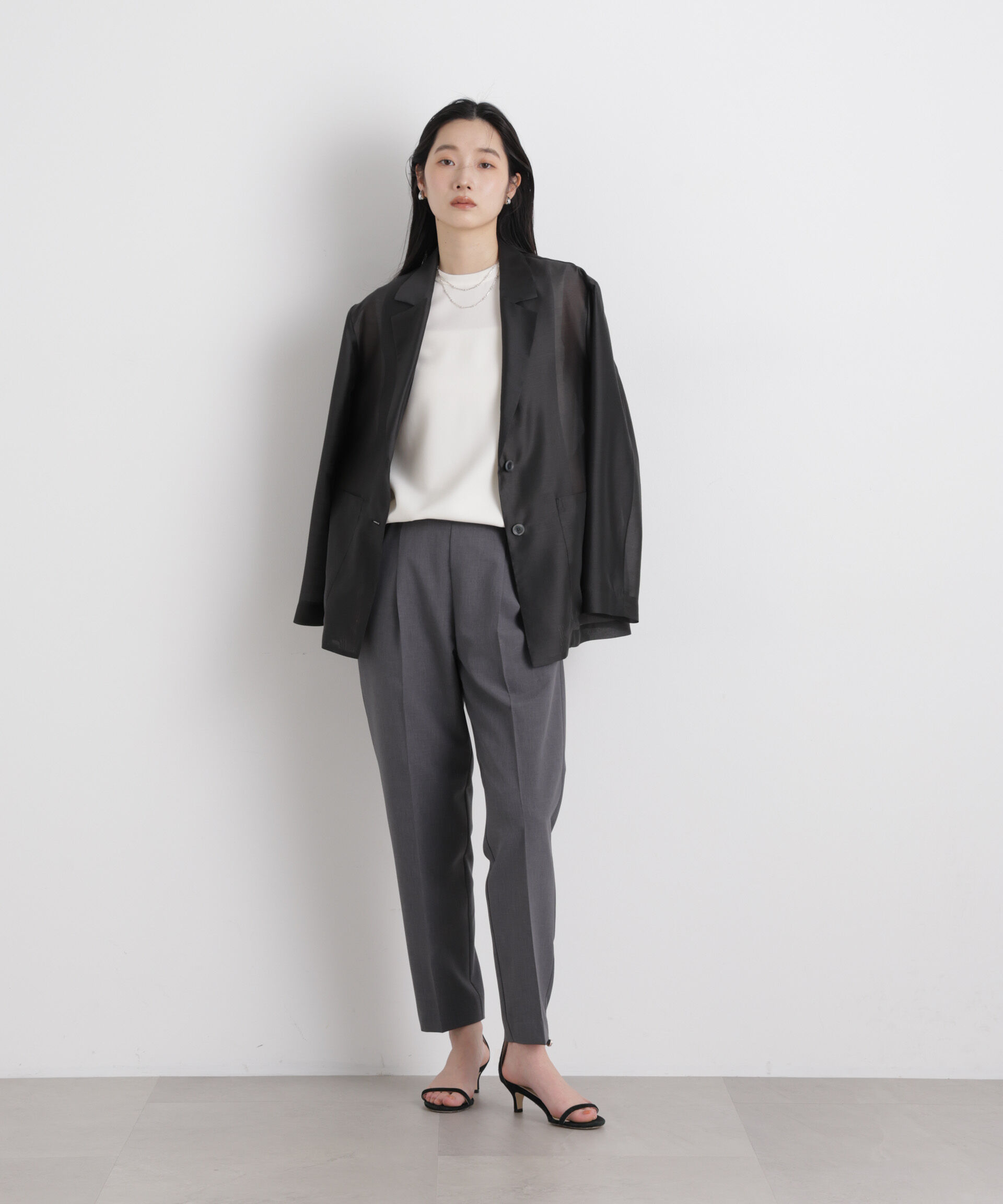 nano･universe「シアーテーラードオーバージャケット」|テーラードジャケット|