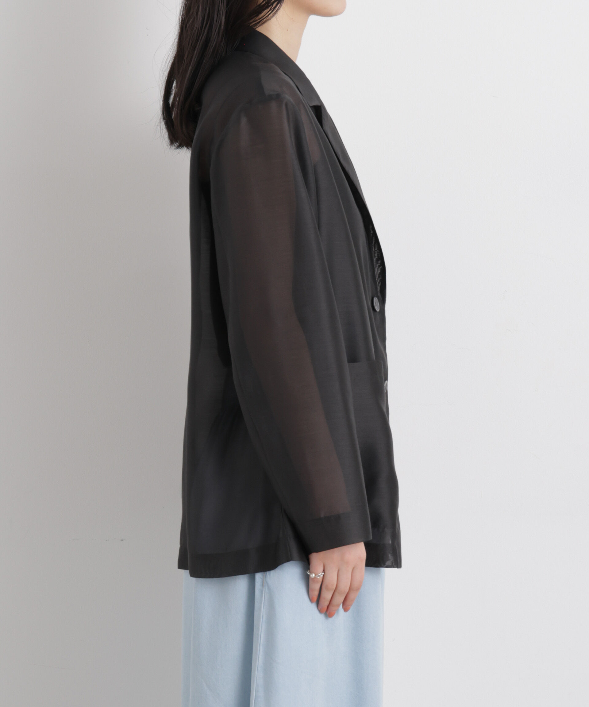 nano･universe「シアーテーラードオーバージャケット」|テーラードジャケット|