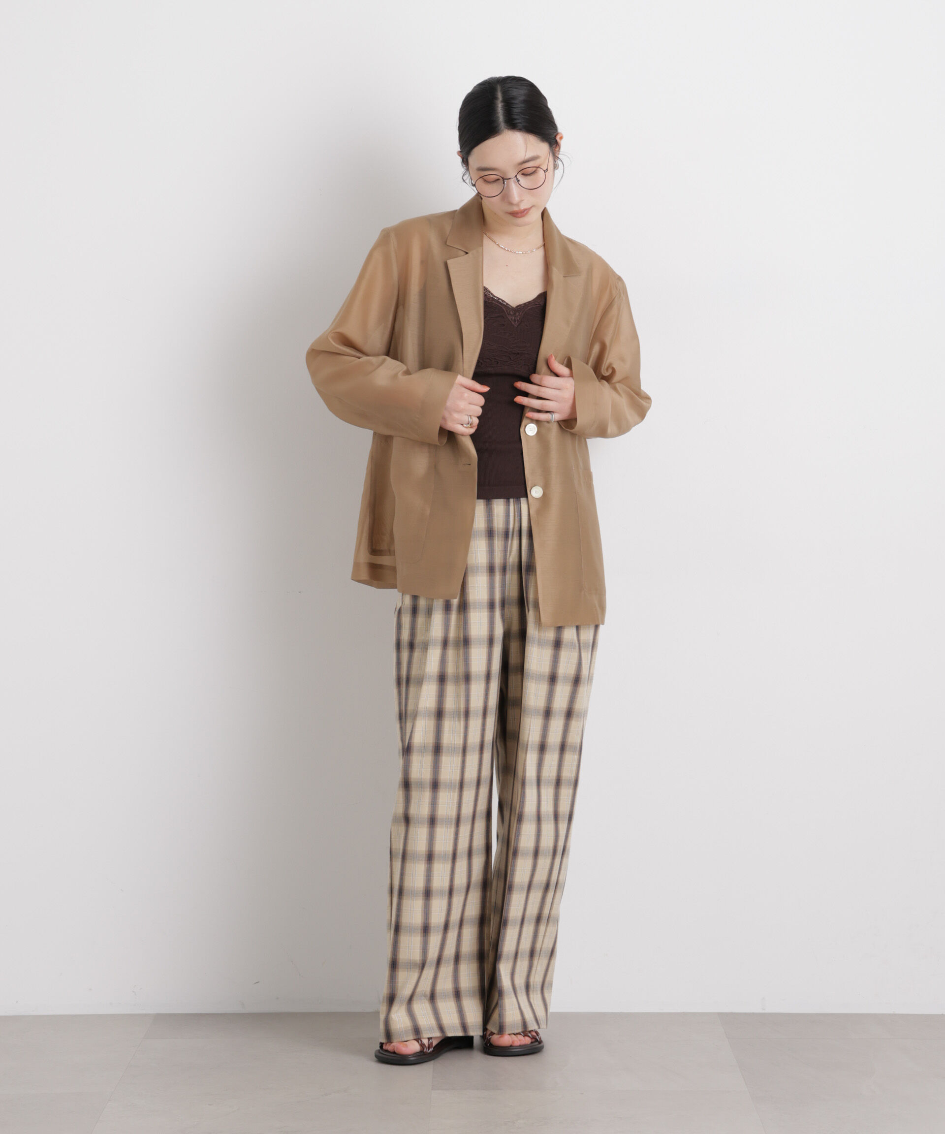 nano･universe「シアーテーラードオーバージャケット」|テーラードジャケット|