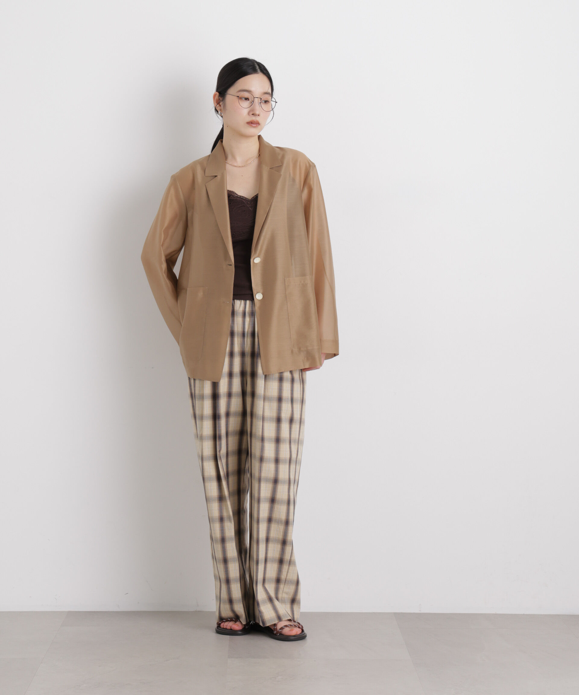 nano･universe「シアーテーラードオーバージャケット」|テーラードジャケット|