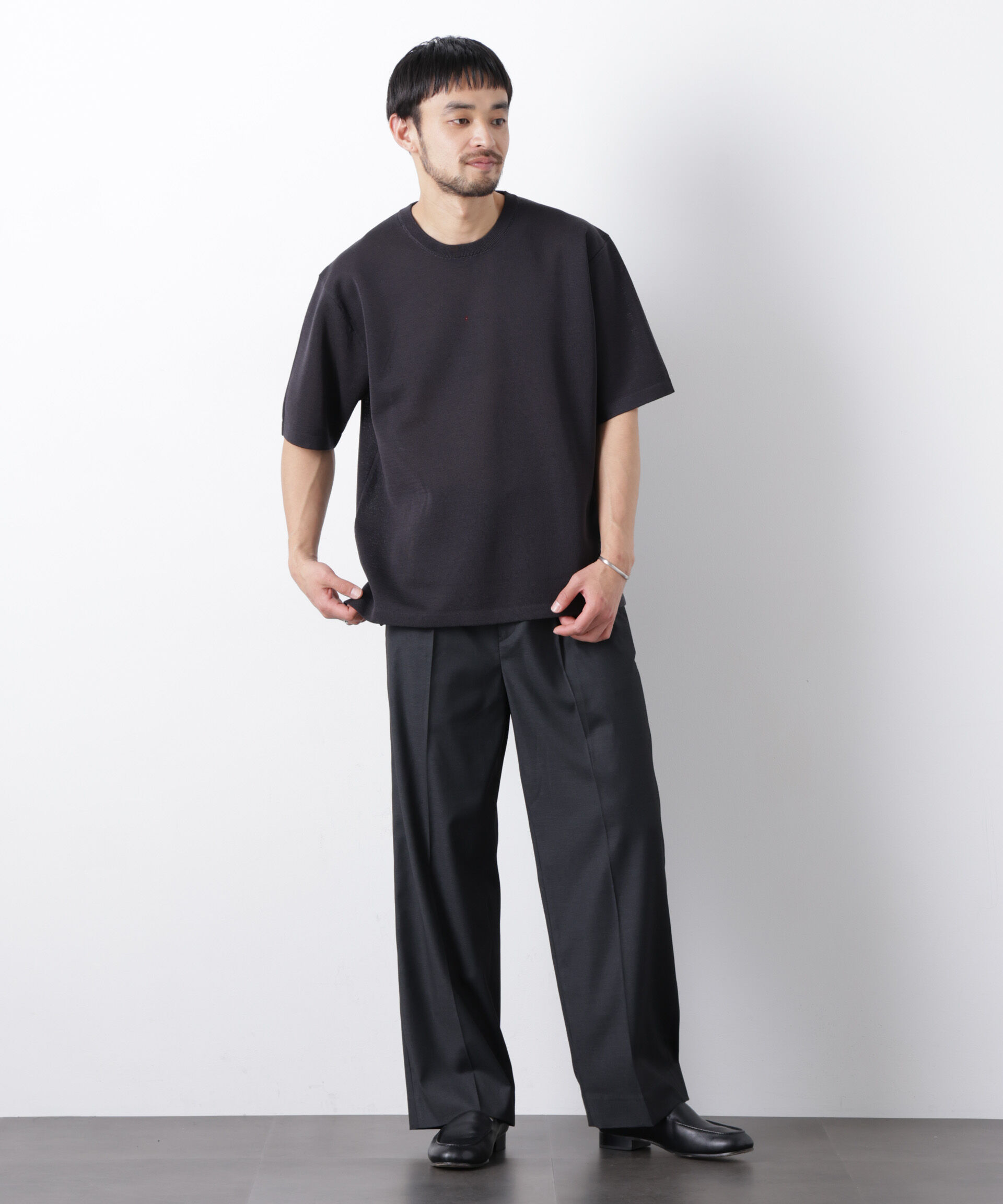 nano･universe「12ゲージドライニットTシャツ 半袖」|ニット・セーター|