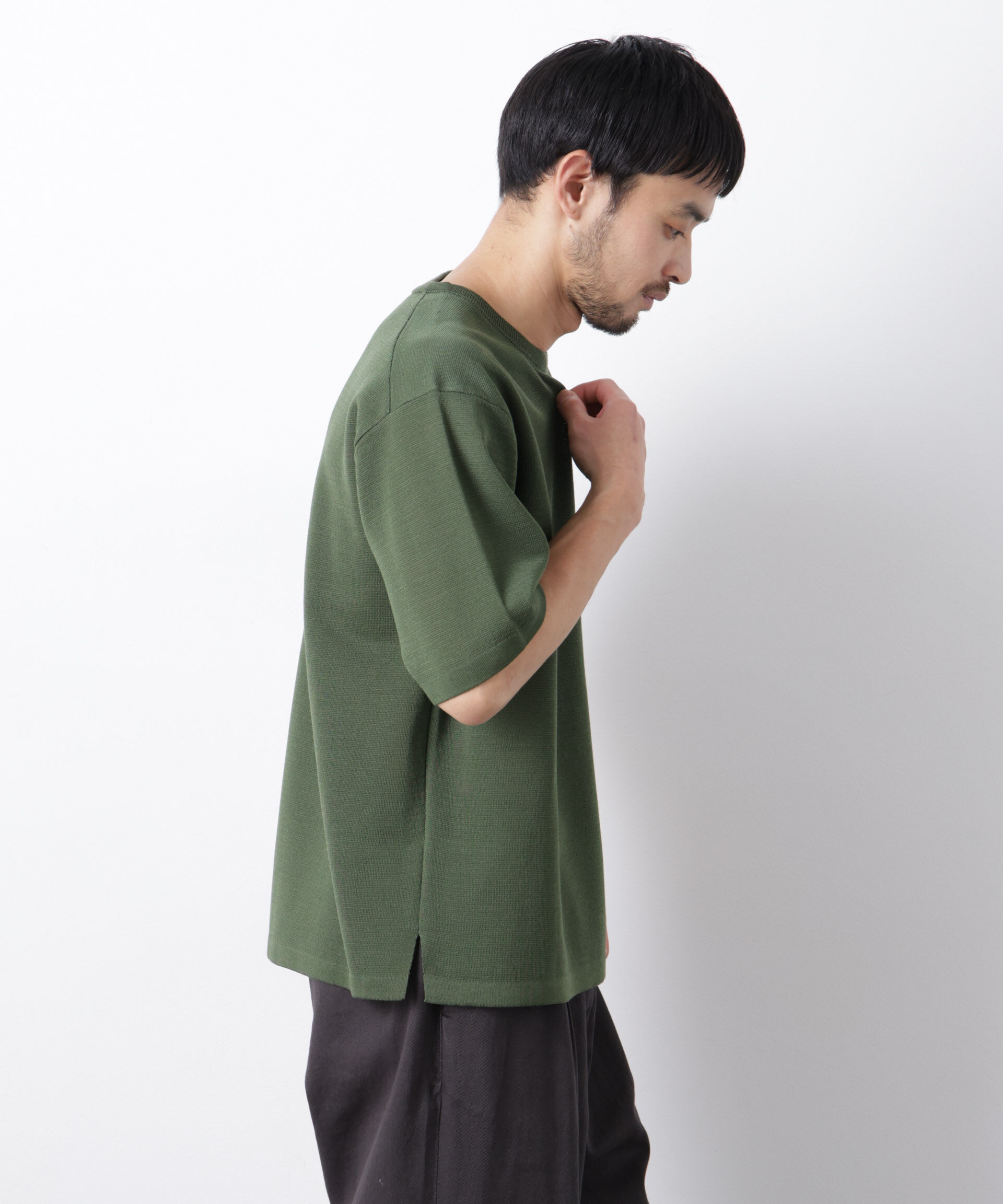 nano･universe「12ゲージドライニットTシャツ 半袖」|ニット・セーター|